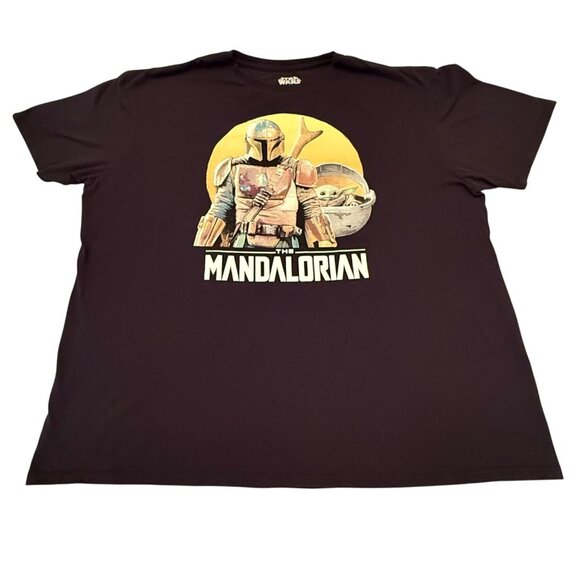 Star Wars Mens 2XL The Mandalorian Graphic Tee Black - Picture 1 of 6